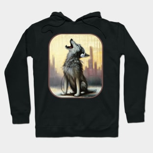 Singing Wolf wearing Headphones Hoodie